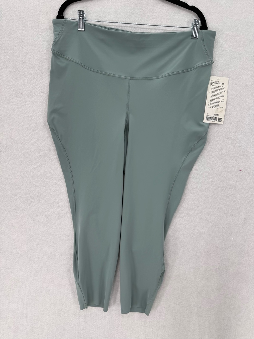 NWT Lululemon Base Pace High-Rise Tight 25" Misty‎ Glade size 18